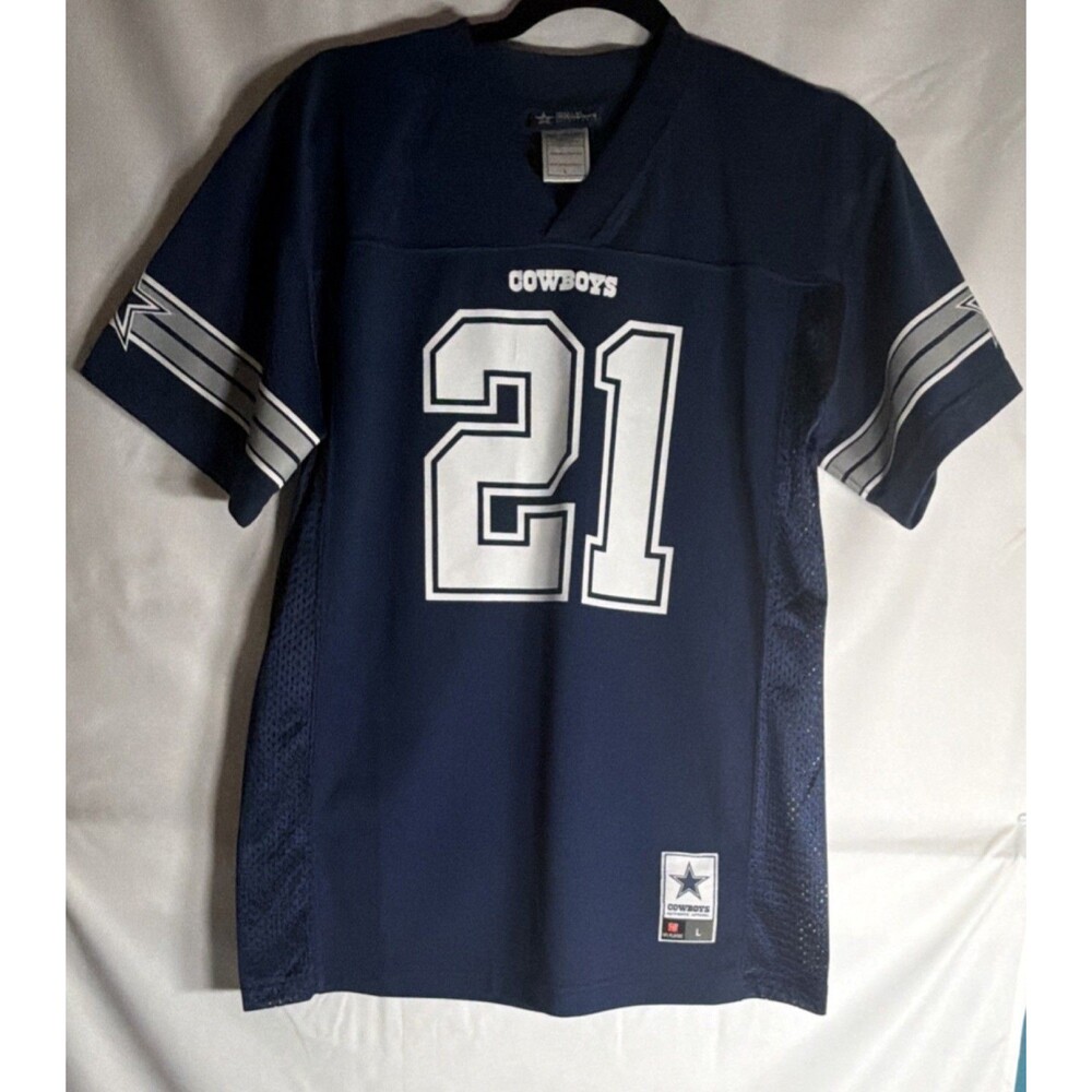 Dallas Cowboys Authentic Elliott #21 NFL Jersey Blue L Football